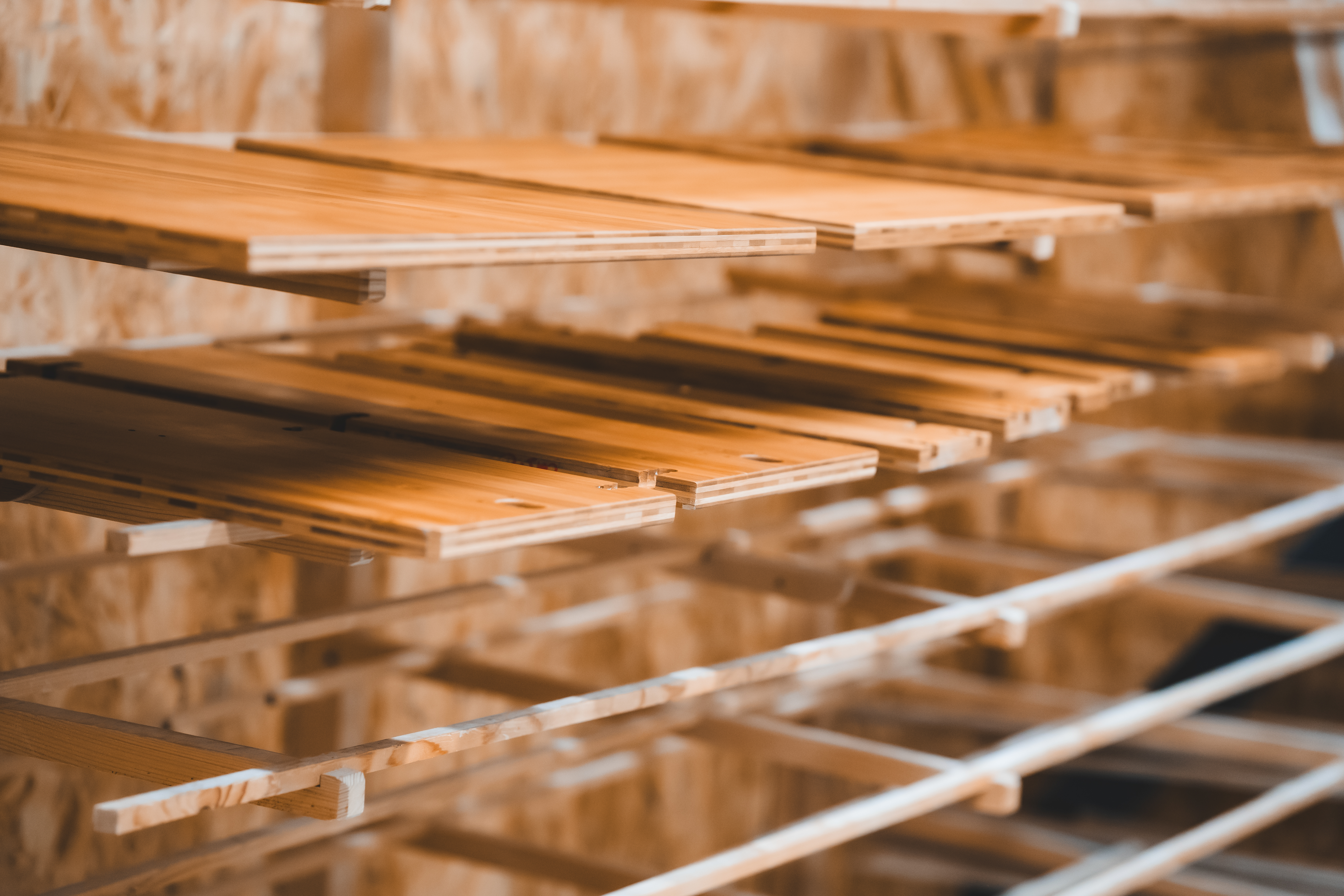 bois massif aménagement camping-car